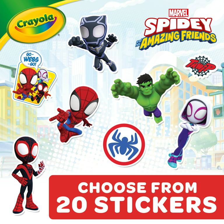 Crayola spiderman coloring book with stickers pages gift for kids