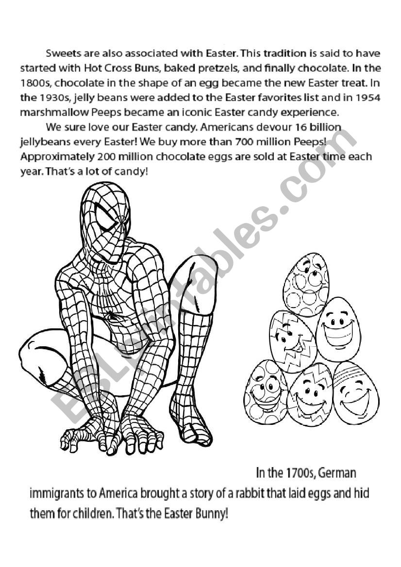 Easter story with facts coloring and word search entire package
