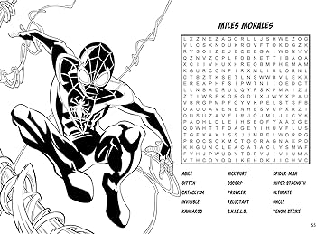 Marvel word search and coloring book editors of thunder bay press books