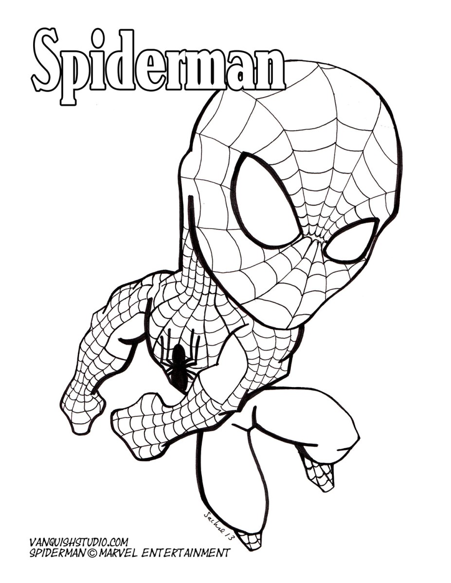 Spiderman coloring page vanquish studio