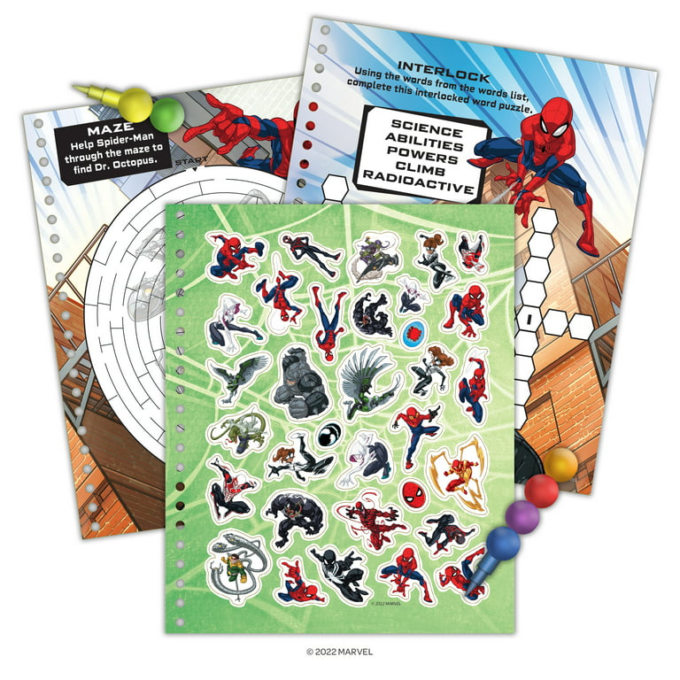Marvel spiderman easter coloring book with stacking crayons