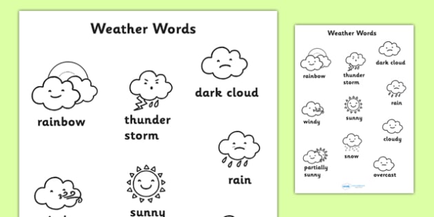 Weather coloring pages pdf