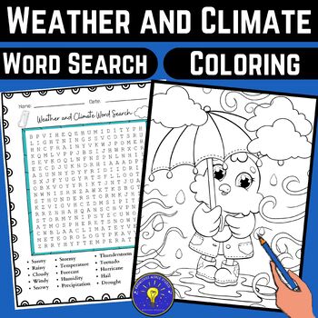 Weather and climate activities word search