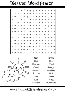 Weather word search