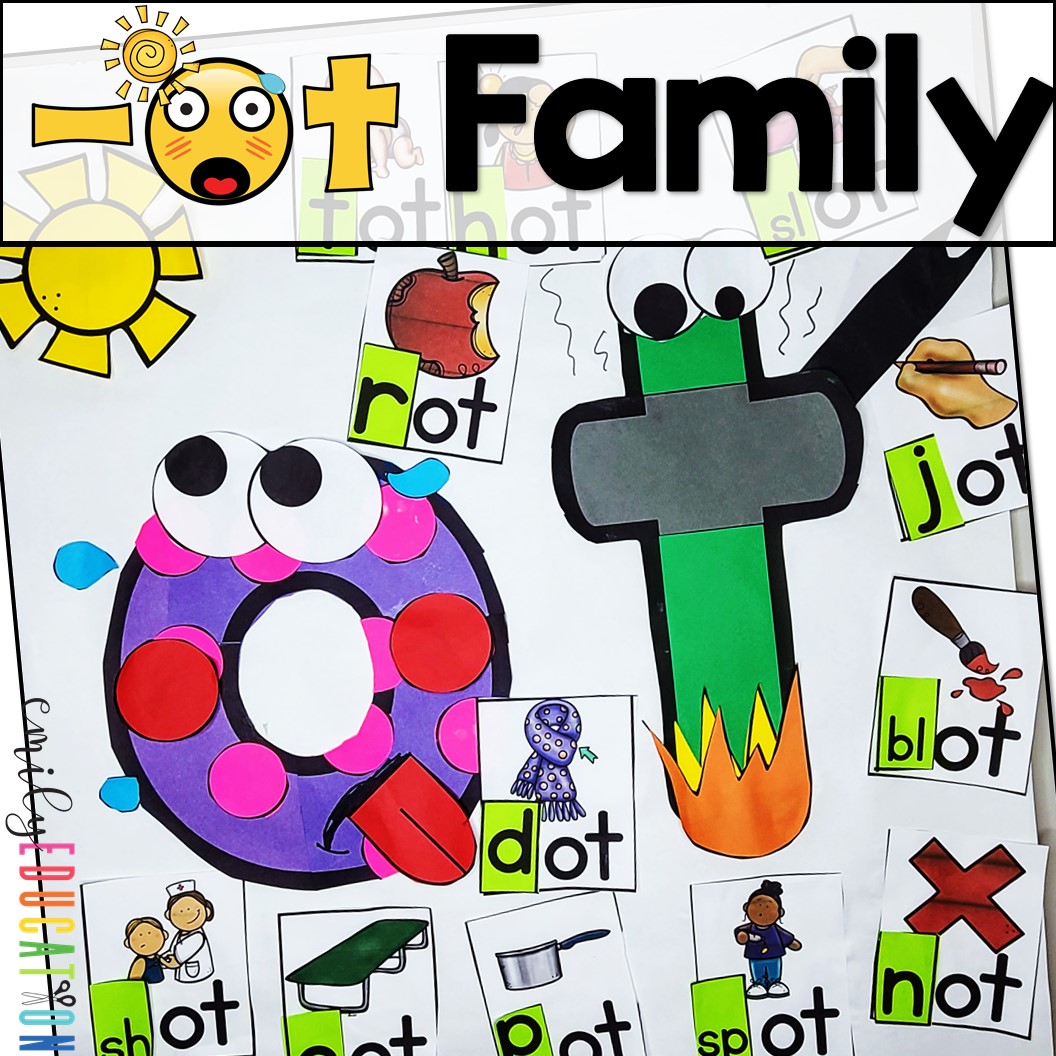 Ot word family anchor chart and craft activity