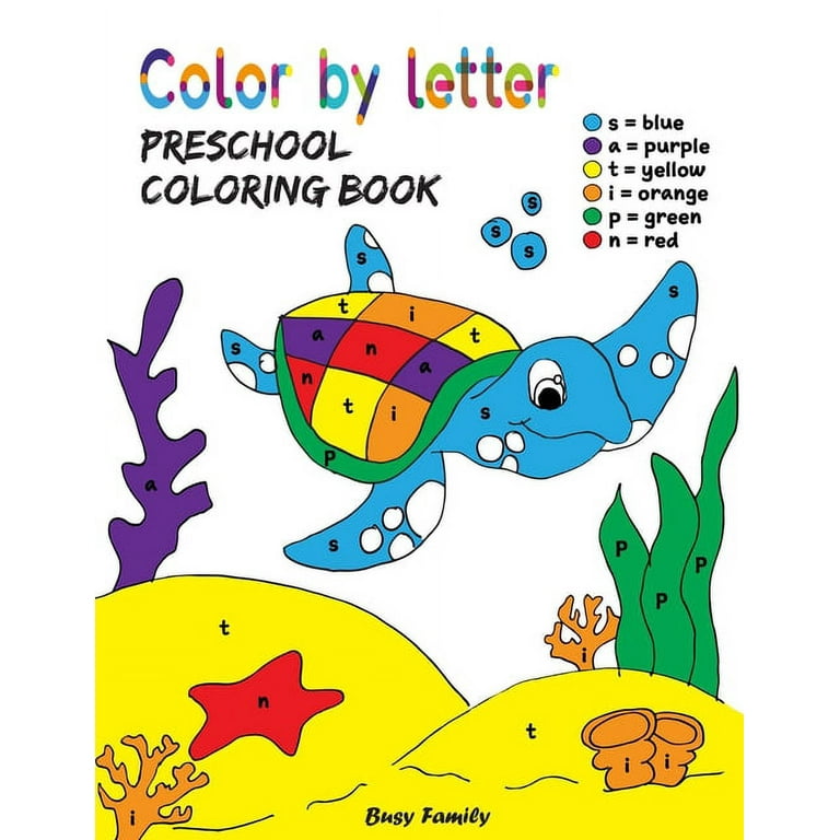 Color by letter preschool coloring book color by letter for kids ages