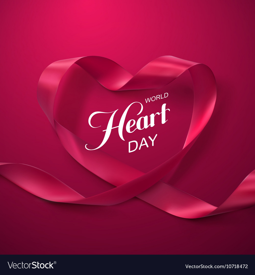 World heart day background royalty free vector image