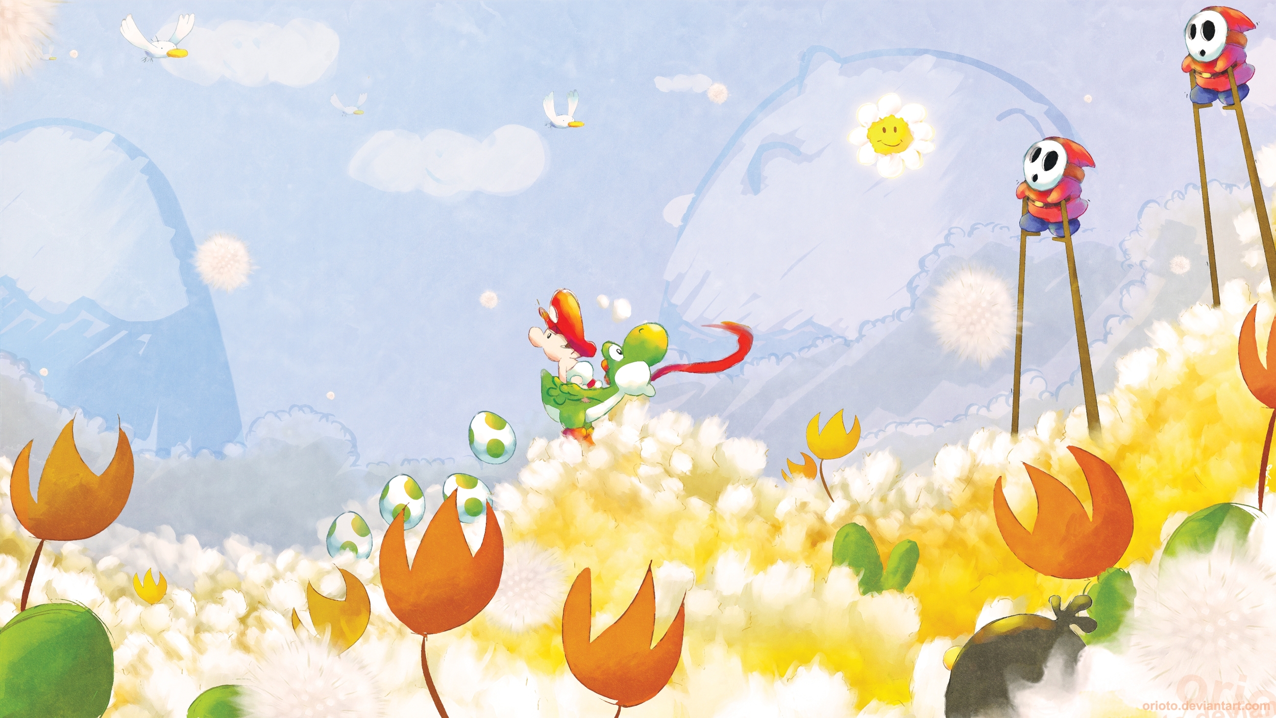 Super mario world yoshis island hd papers and backgrounds