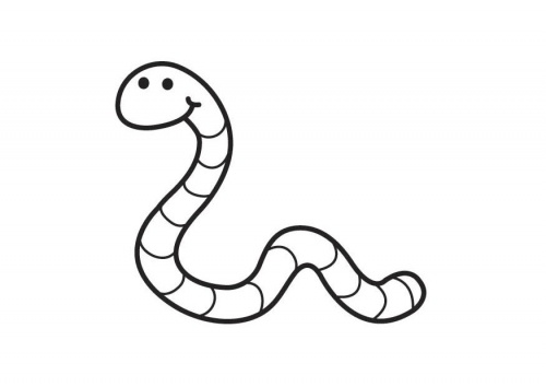 Coloring page worm