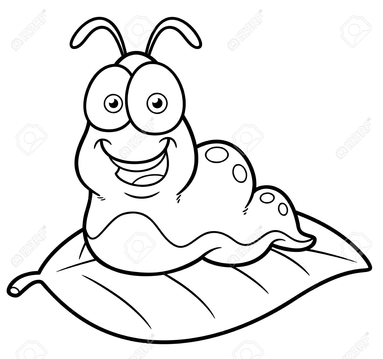 Illustration of cartoon worm