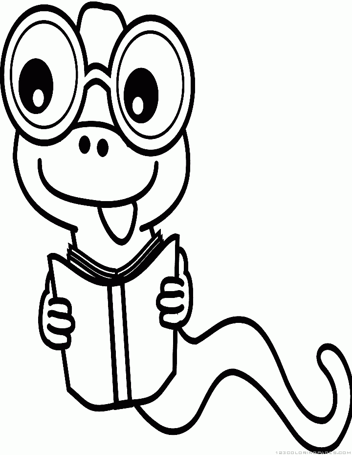 Worm coloring pages