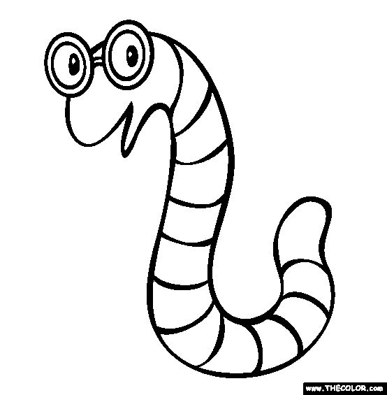 Worm coloring page free worm online coloring online coloring pages coloring pages insect coloring pages