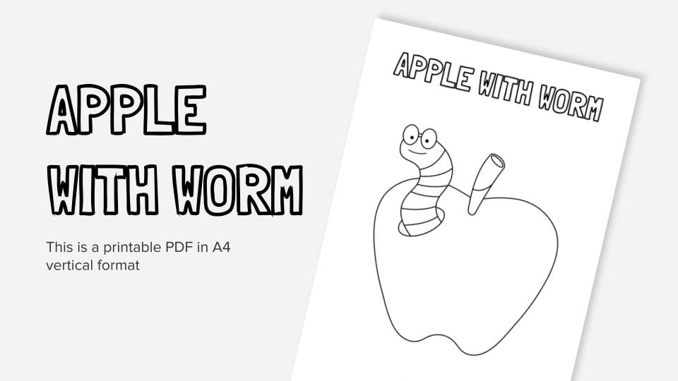 Printable coloring worksheets with apples in pdf format