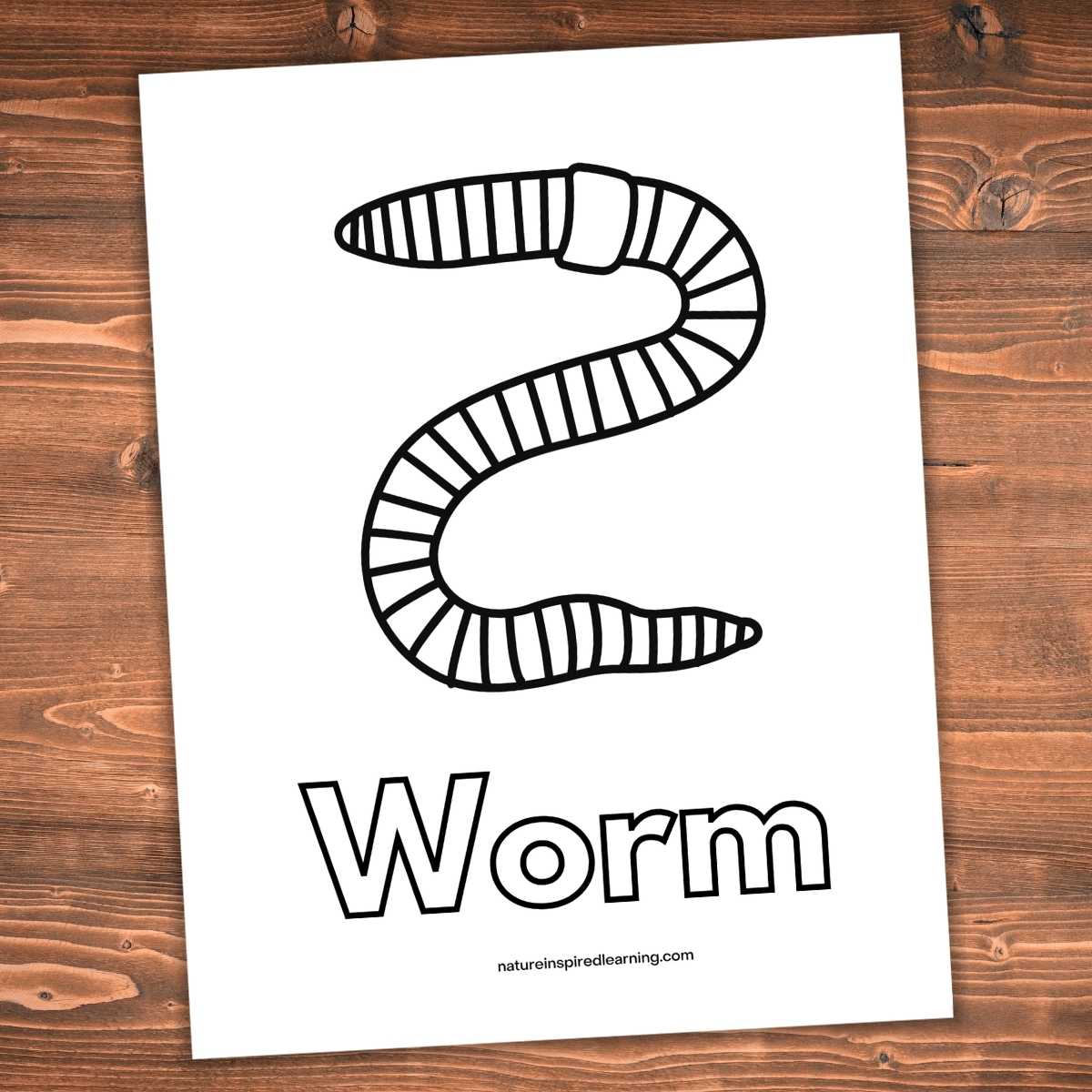 Wiggly worm coloring pages