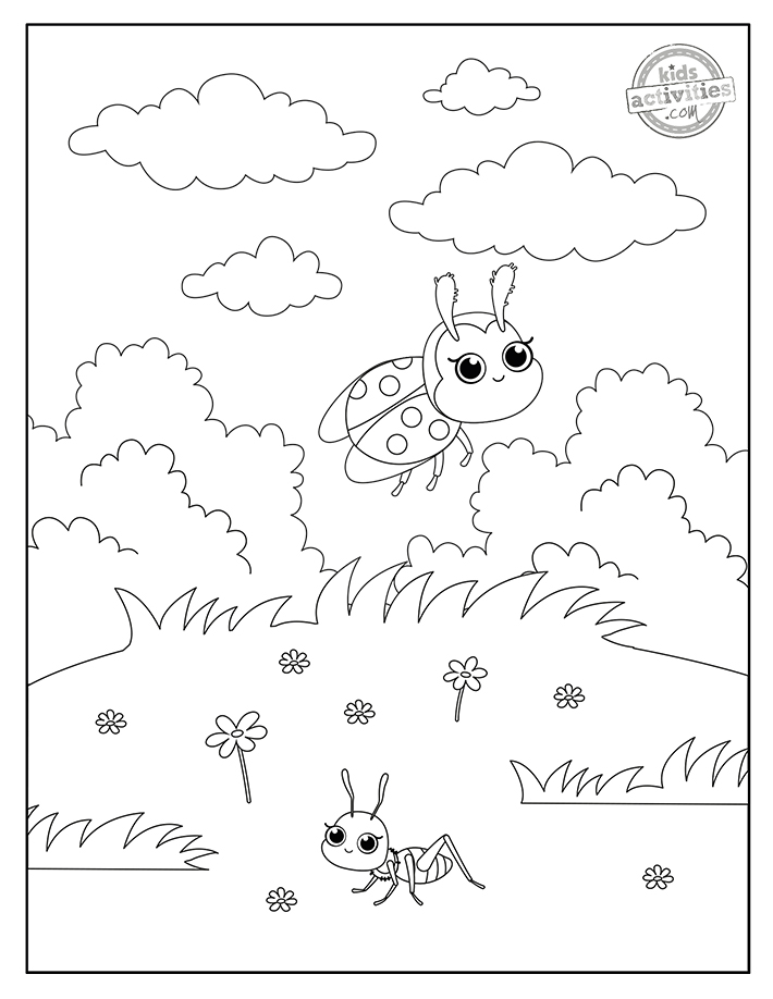 Cute bugs insect coloring pages for kids kids activities blog