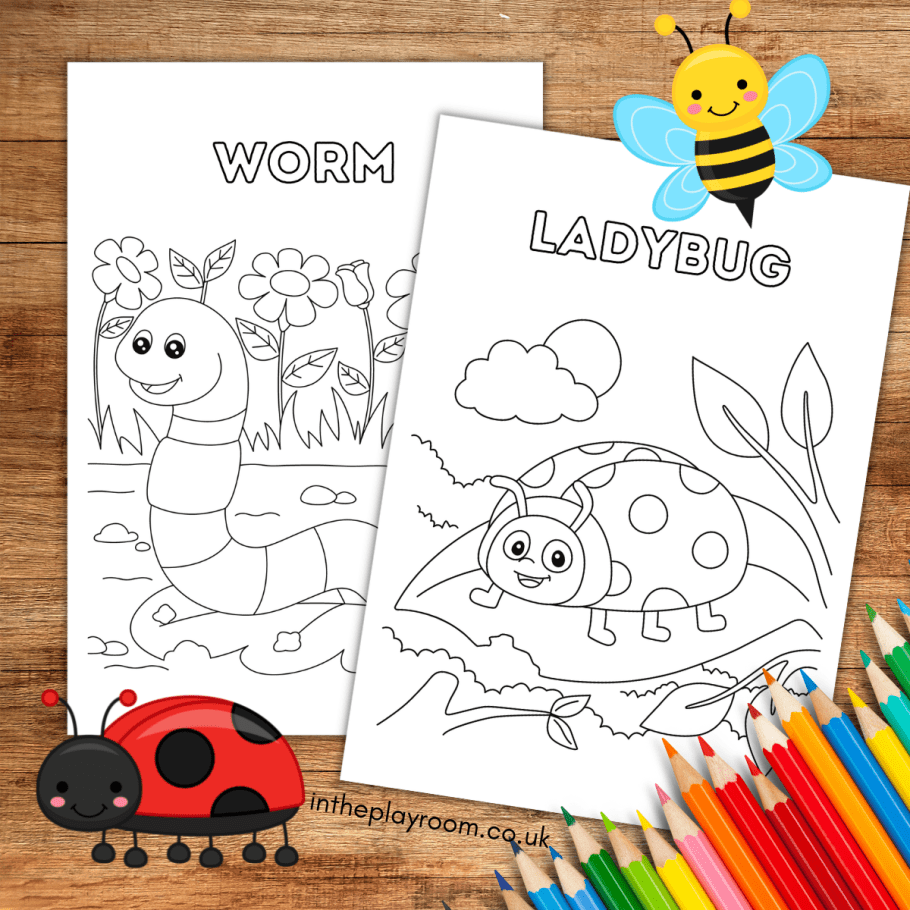 Free printable bugs loring pages
