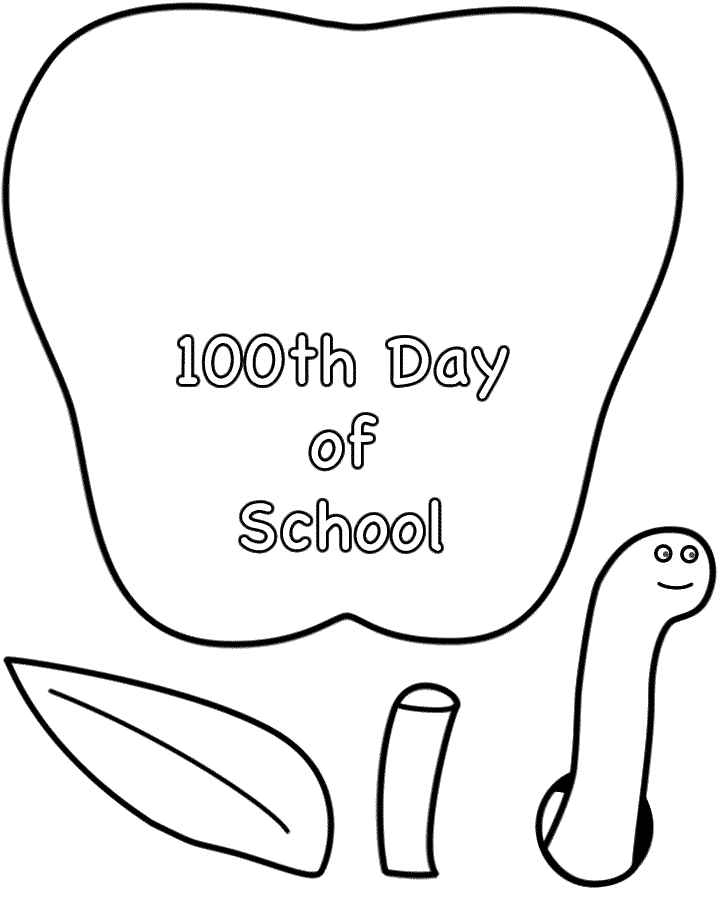 Apple with worm for th day of school