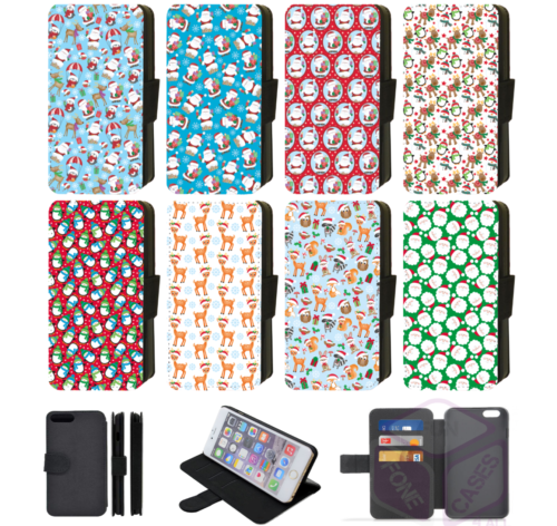 Christmas iphone wrapping paper design kids flipwallet phone case