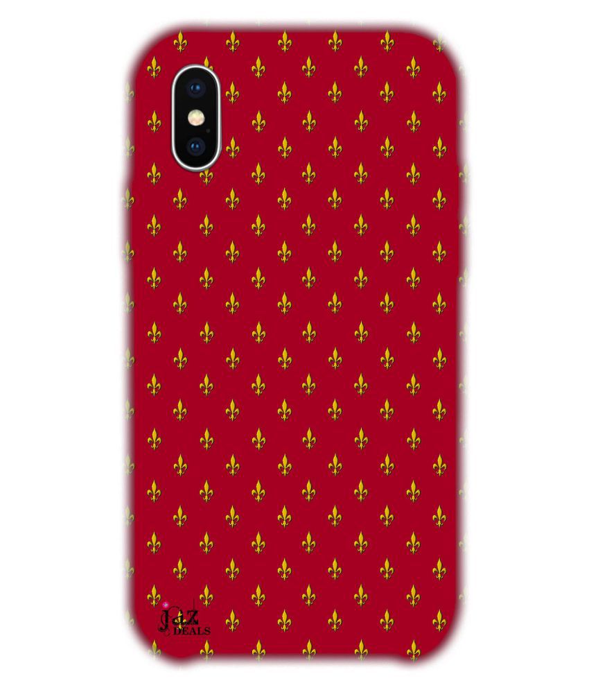 Apple iphone xs max printed cover by jaz deals red wrapping paper print hard cover
