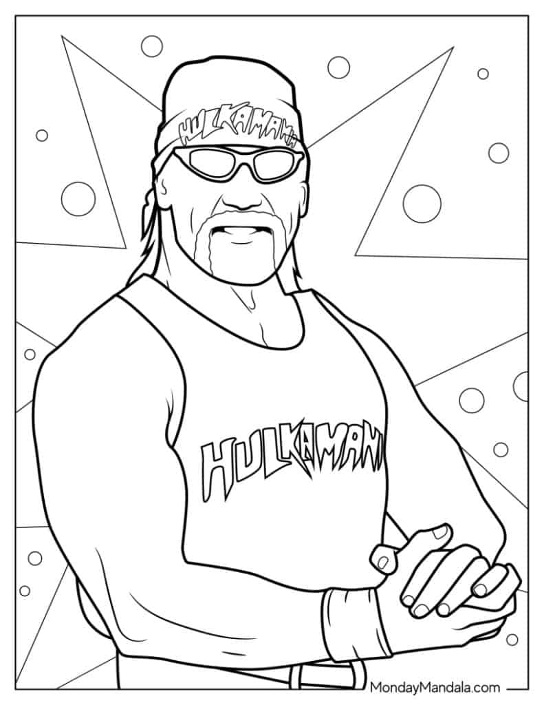 Wrestling wwe coloring pages free pdf printables
