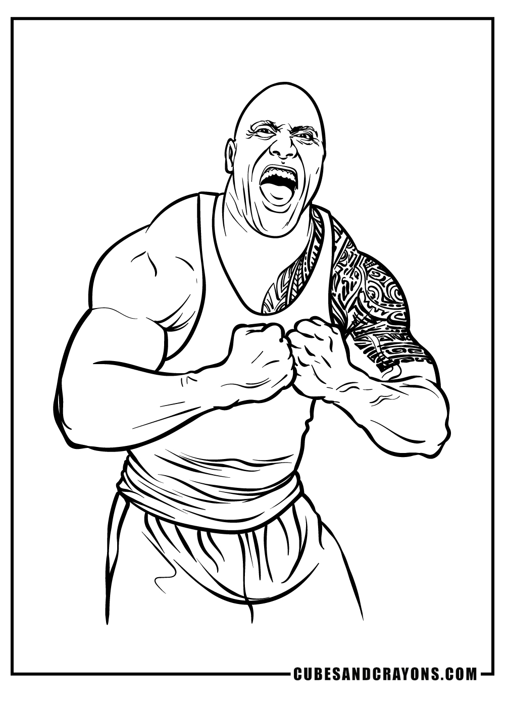 Wwe coloring pages free printables