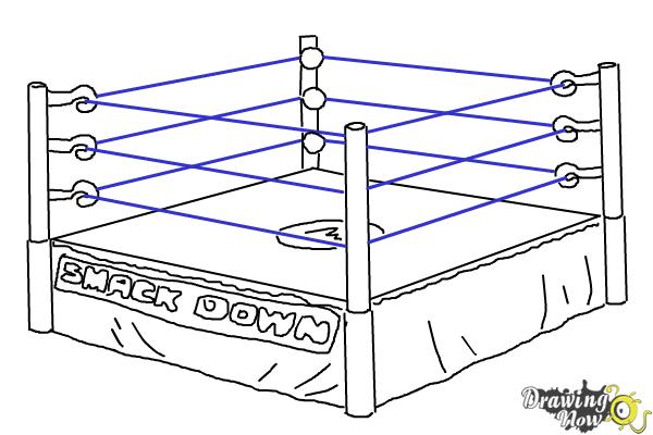 How to draw a wrestling ring