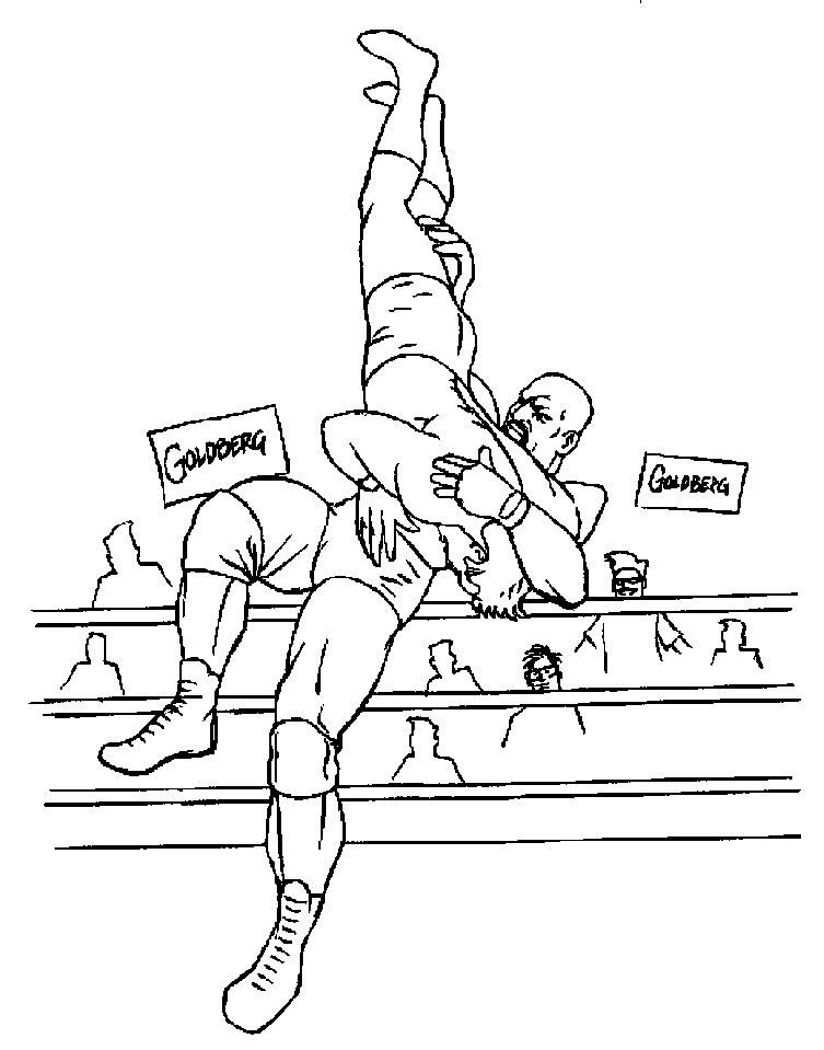 Get in the ring with wrestling coloring sheets