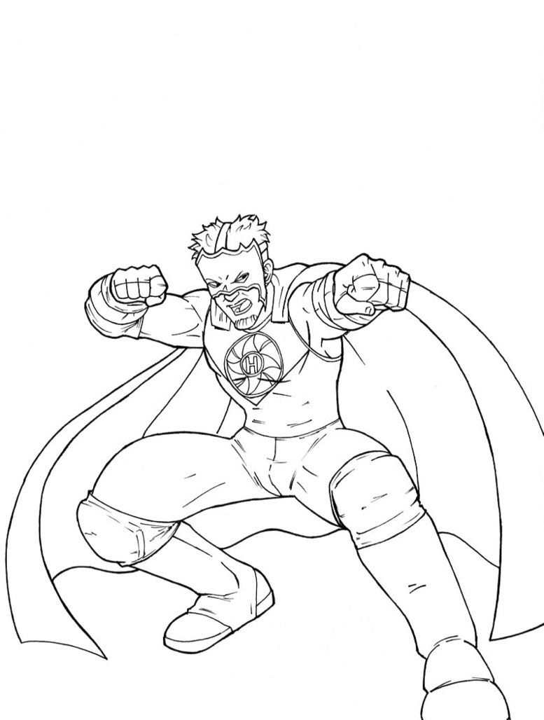 Free printable wwe coloring pages for kids