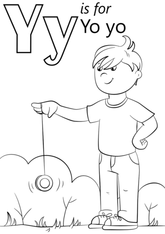 Letter y is for yo yo coloring page free printable coloring pages