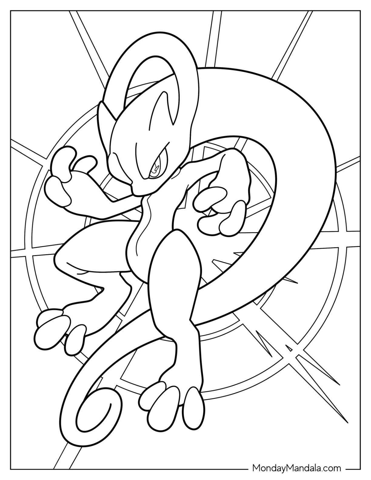 Mewtwo coloring pages free pdf printables