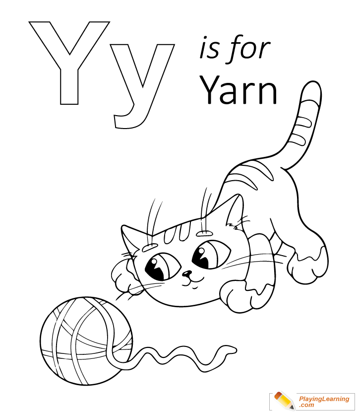 Y is for yarn coloring page free y is for yarn coloring page