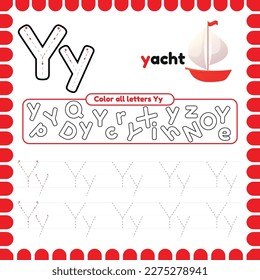 Alphabet tracing worksheet letters writing practice stock vector royalty free