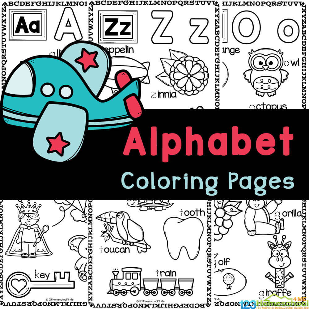 Free alphabet letter coloring pages