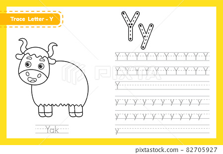 Trace letter y uppercase and lowercase