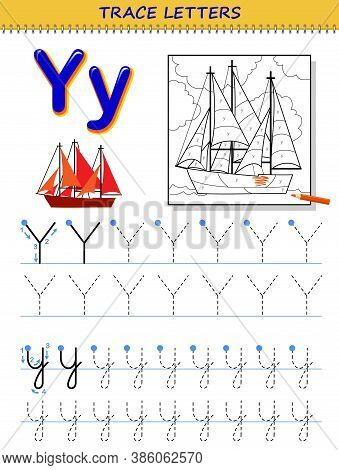 Tracing letter y vector photo free trial bigstock