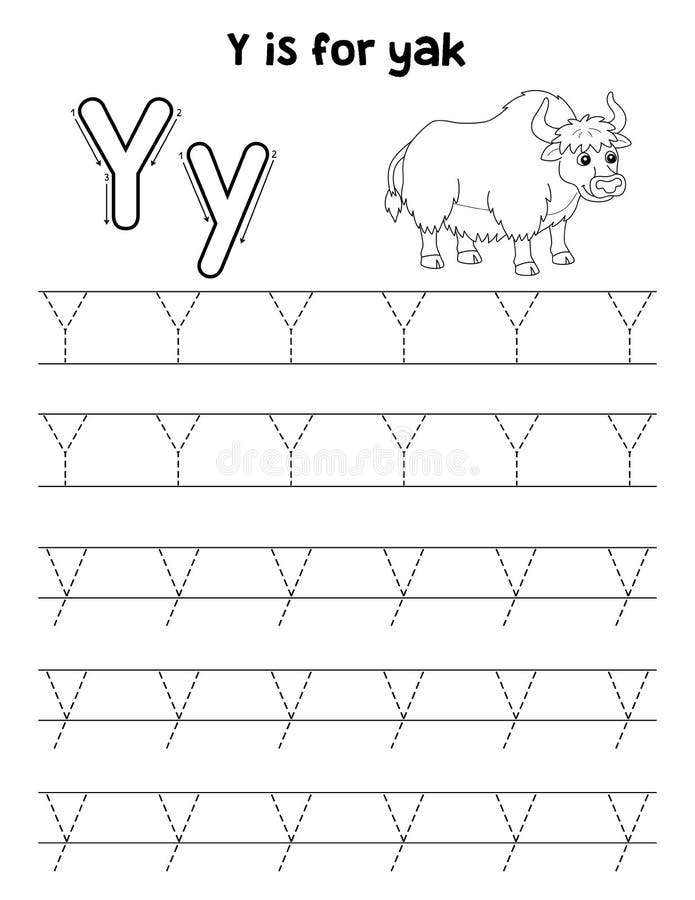 Tracing letter y stock illustrations â tracing letter y stock illustrations vectors clipart