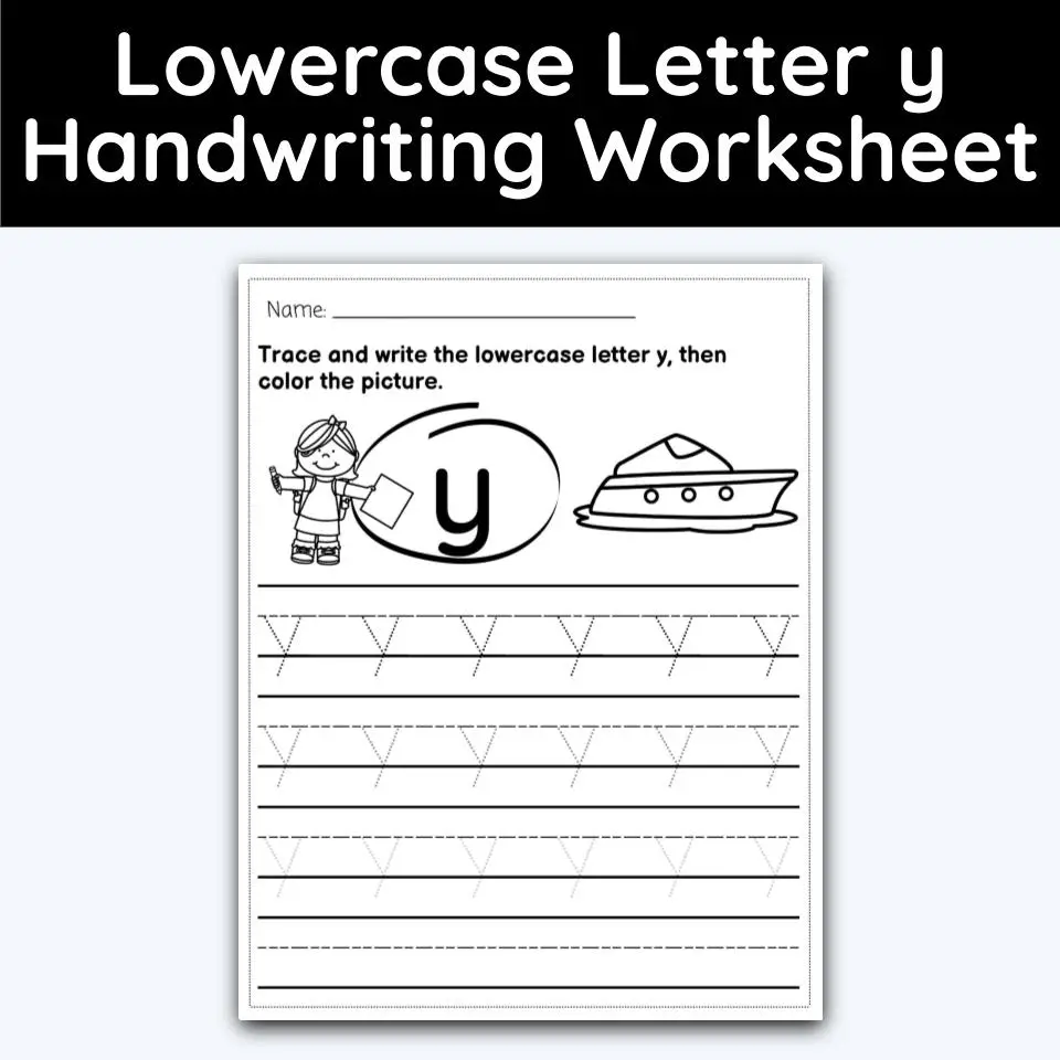 Lowercase letter y