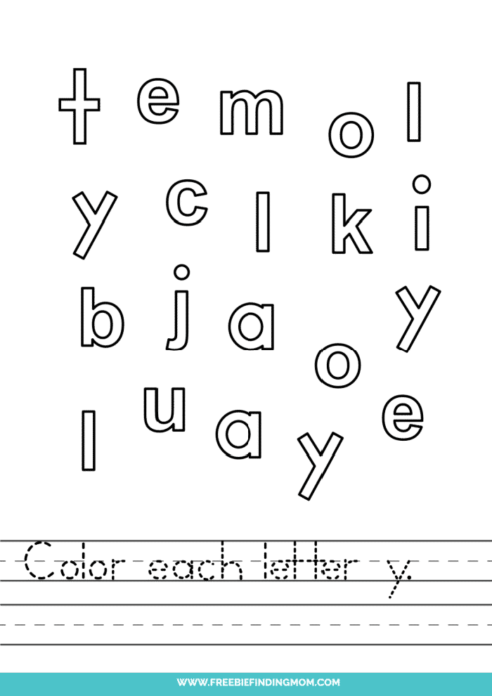 Words that start with y letter y worksheets