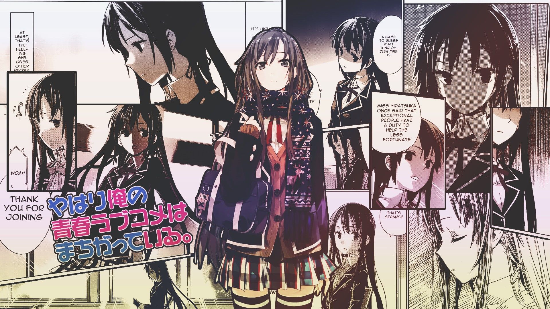 Wallpaper anime, asian, manga, bishojo, OreGairu, comedy, japonese, Yahari  Ore no Seishun Love Comedy wa Machigatteiru for mobile and desktop, section  сёдзё, resolution 8889x5000 - download