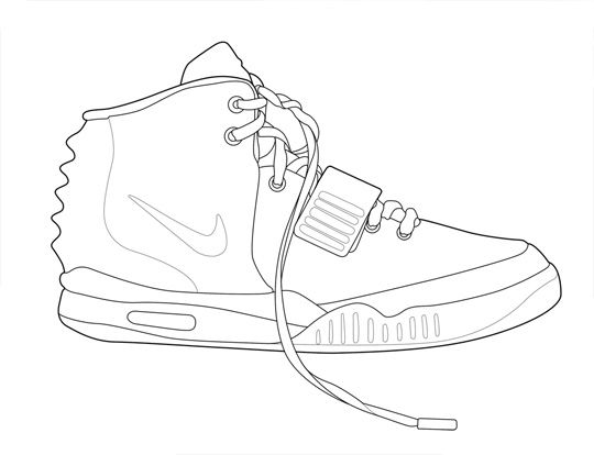 Nike air yeezy â color your own coloring pages jordan coloring book coloring books