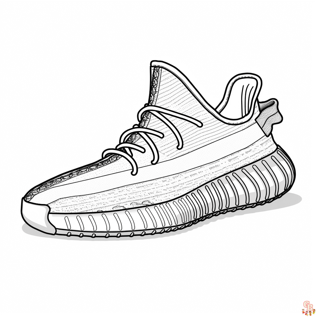 Printable yeezy coloring pages free for kids and adults