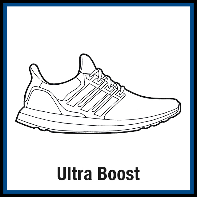 Adidas ultra boost sneaker coloring pages