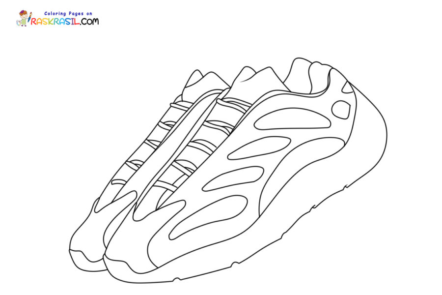Sneaker coloring pages