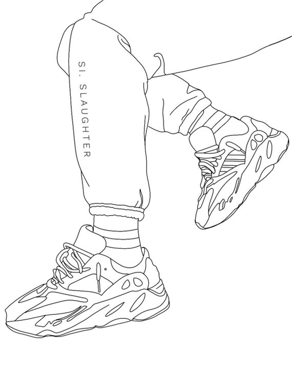 Yeezy boost coloring page