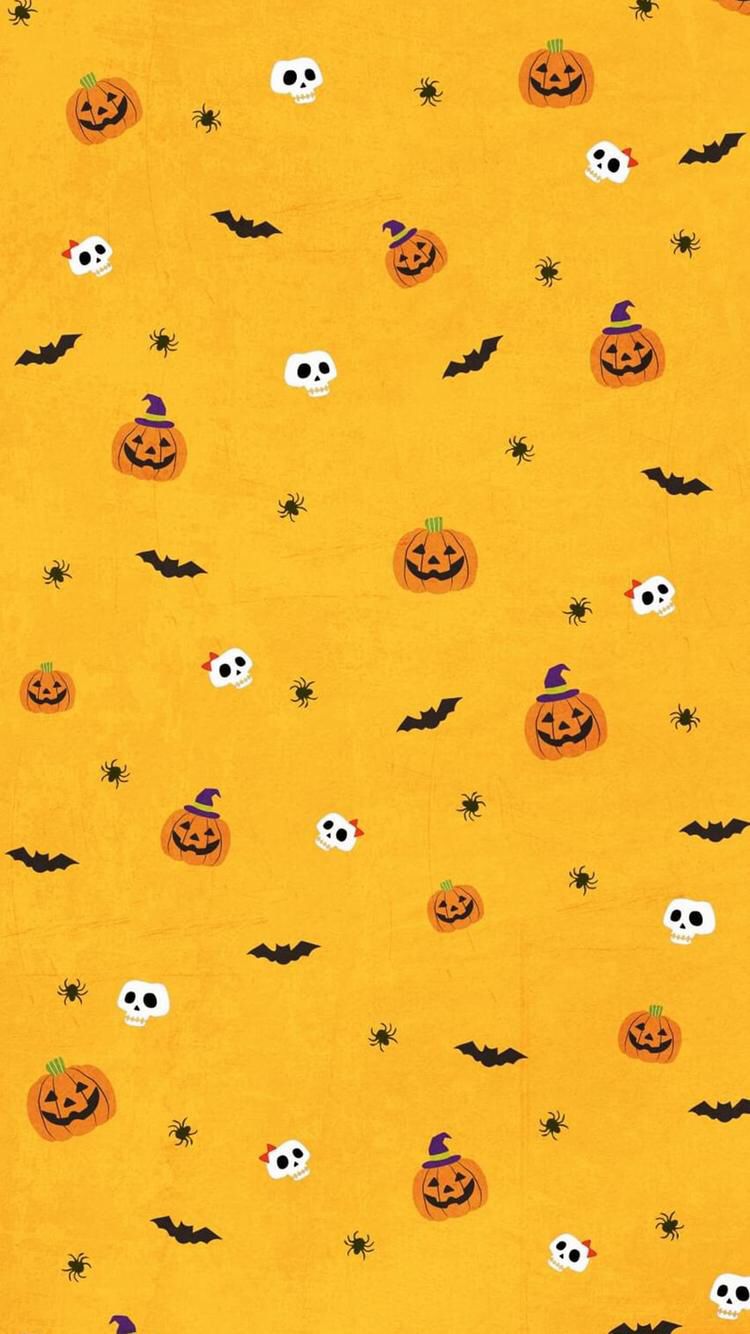 Halloween yellow cute wallpapers
