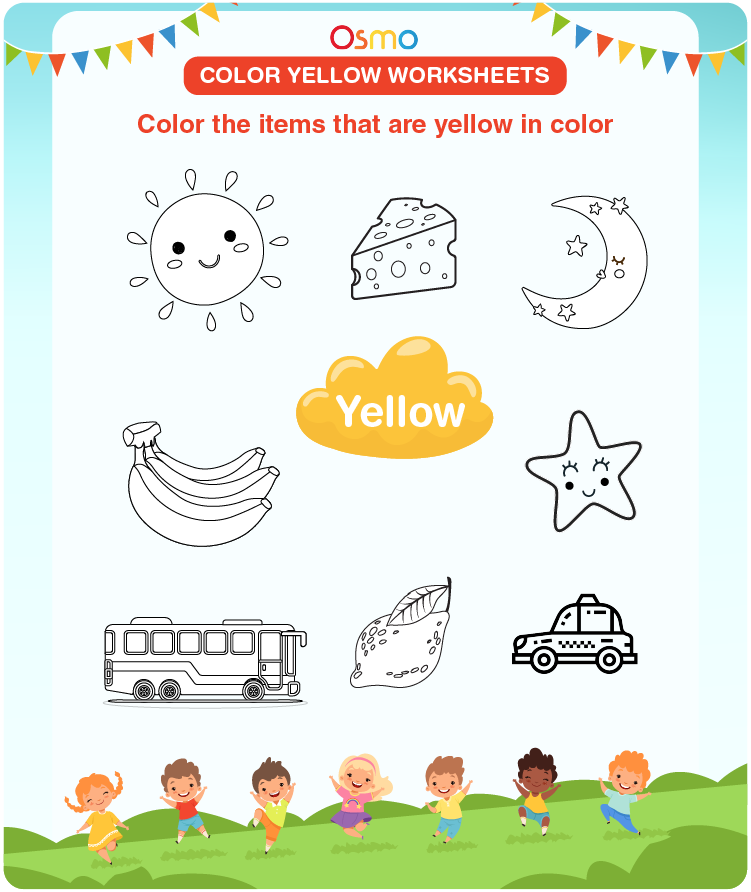 Free Printable Yellow Worksheets For Kindergarten