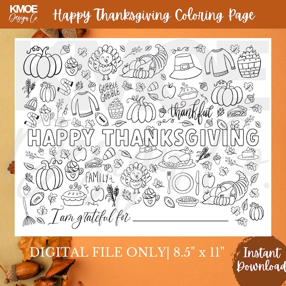 Thanksgiving coloring pages thanksgiving kids activity fall autumn coloring sheets coloring book printable thanksgiving dinner table digital instant download