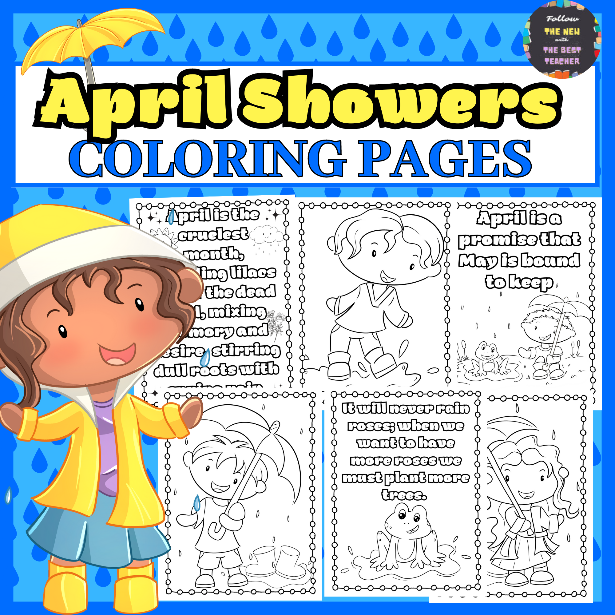 April showers coloring pages spring showers coloring sheets with quotes made by teachers