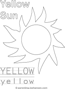 Yellow color trace and read activity sheet