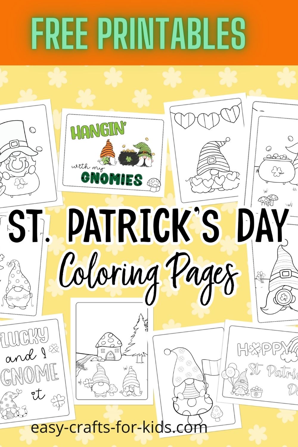 St patricks day gnome coloring sheets